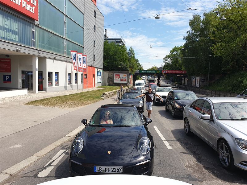 Porsche 911 at a Tyrolean village, July 2019