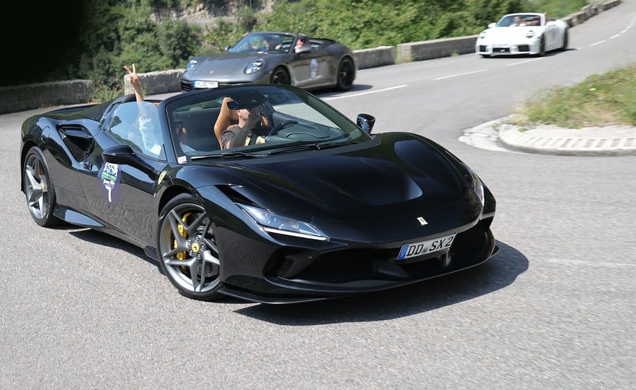 Pure Adrenalin supercar convoy on the road to Monaco
