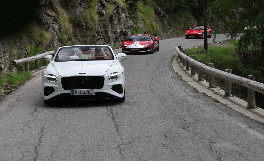 Pure Adrenalin supercar convoy on the road to Monaco