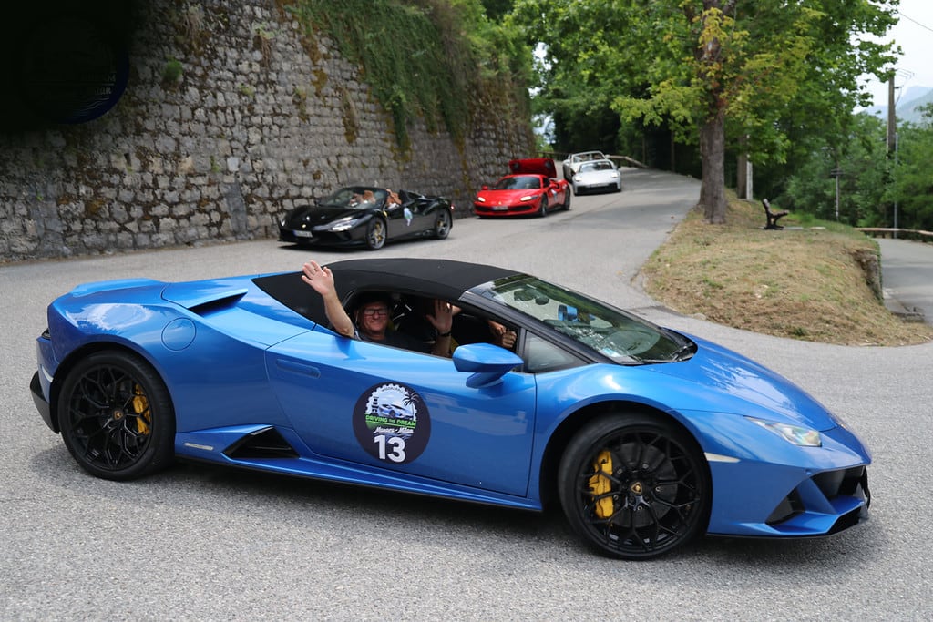 Pure Adrenalin supercar convoy on the road to Monaco