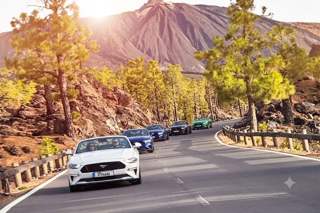 Pure Adrenalin Mustang convoy driving through Tenerife — photo 13 of 16